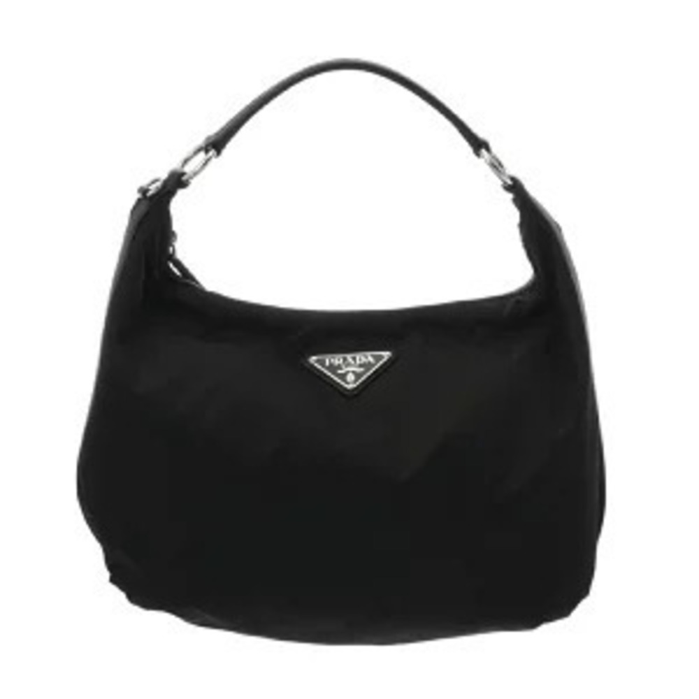 Prada Vela Hobo Shoulder Bag Black